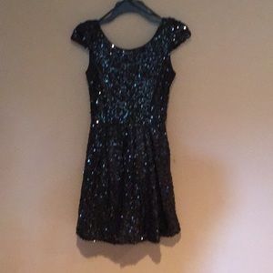 Black sequin dress